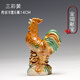 福槿秀陶瓷大公雞擺件招財風(fēng)水裝飾品工藝品開(kāi)業(yè)喬遷禮品客廳辦公室擺件 金翎獻寶三彩黃（高約14