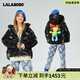拉拉波波90鴨絨冬新款可愛玩偶寬松連帽羽絨服女時尚休閑減齡LBBD-WSYR27 黑色 L