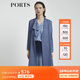 PORTS寶姿 商場同款新品女裝微皺肌理束腰風衣LL8T011KFE011 波斯藍 M (6)