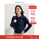 茵曼老錢(qián)風(fēng)POLO領(lǐng)洋氣針織衫秋冬女裝打底長(zhǎng)袖毛衣上衣 寶藍(lán)色 M 