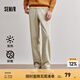 森馬（Semir）休閑褲男加絨冬季發(fā)熱抑菌寬松直筒褲松緊腰情侶 貝殼卡50255 180/84A/XL