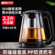 天喜（TIANXI）玻璃泡茶壺茶水分離耐高溫加厚泡茶壺功夫茶壺家用泡茶壺2200ml