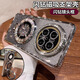 索利奧適用華為mate70手機殼磁吸支架Pro+自帶鏡頭膜全包圍防摔散熱保護套透明閃粉硅膠軟外殼男女款軟殼 【太空銀】磁吸支架-自帶鏡頭膜-邊框鑲鉆 華為mate70Pro/Pro+通用