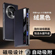 魔巖【頭層牛皮】適用榮耀MagicV5手機(jī)殼真皮新款v5折疊屏全包防摔保護(hù)套翻蓋智能視窗商務(wù)男女高級 【絨黑色】頭層牛皮-智能視窗 榮耀Magic V5