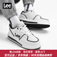 Lee男鞋冬季新款透氣百搭休閑鞋高級感小白鞋氣墊運動(dòng)板鞋潮流鞋子男 白色 38 【偏大/請拍小一碼】