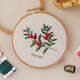 玩控 diy刺繡花語(yǔ) 零基礎(chǔ)手工初學(xué)者自繡制作小繡品衣服立體 相思紅豆(帶相框)