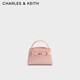 CHARLES&KEITH鱷魚紋凱莉包手提包斜挎包包女包生日禮物七夕禮物CK2-50270880-1