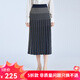 哥弟真的好（GIRDEAR）女裝中腰蔥紗針織中長(zhǎng)款魚(yú)尾半身裙A200085 藏藍(lán) M (3碼)