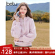 百圖betu女裝冬季新款衛(wèi)衣連帽拉鏈款插肩袖顯瘦寬松衛(wèi)衣2411X06 粉紅 M