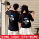 The North Face北面短袖T恤男女款25春夏新款戶外運動休閑透氣純棉圓領半袖8D83 JK3/宇宙黑 L /175/100A