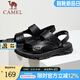 駱駝（CAMEL）涼鞋男2025夏季軟彈舒適牛皮透氣涼拖兩穿休閑爸爸鞋 G15M211046 黑色 42