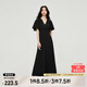 ONLY通勤風(fēng)V領(lǐng)寬松闊腿連體休閑褲女|123344007 H1Z 黑色BLACK XS (155) R
