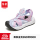 安德瑪（Under Armour）童鞋兒童涼鞋夏季男女中大童包頭沙灘鞋戶外休閑溯溪鞋2421505 淺紫色 34