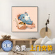 云纖歌卡通動(dòng)漫臥室裝飾畫床頭畫可愛兒童房裝飾掛畫餐廳壁畫簡約客廳畫 A 40*40 摩登黑（鋁合金拉絲畫框） 原彩高清納米微噴（美院專業(yè)油畫布）