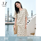 玖姿·安娜蔻溫柔氣質(zhì)重工刺繡鏤空寬松連衣裙女2025夏季新款 花淺米 M