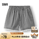森馬（Semir）休閑褲女寬松松緊腰溫柔2025夏季甜美風(fēng)蕾絲花邊短褲109325125002
