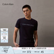 Calvin Klein Jeans夏季男女情侶中性年輕ck多色印花透氣修身短袖T恤J320931 CHW-深邃藍 L （推薦145-160斤）