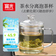 富光泡茶杯茶水分離玻璃杯辦公室喝茶杯子男士個(gè)人花茶杯水杯公道杯