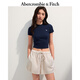 Abercrombie & Fitch【多色圓領(lǐng)T】經(jīng)典小麋鹿圖案女裝25夏季美式短袖T恤139-5272 海軍藍 S (165/88A)