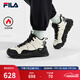 斐樂（FILA）滿天星中幫加絨老爹鞋女鞋休閑鞋24冬季保暖厚底運(yùn)動鞋 斑鳩黃/黑-TB 36.5