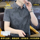 XJSGS官方國(guó)際正品牌男士高端t恤短袖夏季印花爸爸裝polo衫輕奢侈男裝 高檔灰色【現(xiàn)貨速達(dá)】 2XL