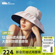 蕉下（beneunder）遮陽帽防曬帽女貝殼漁夫帽黑膠防紫外線太陽帽大帽檐BM507粉
