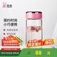 希諾單層玻璃杯家用辦公水杯女高顏值便攜泡茶杯子XN-9055粉色 330mL