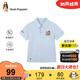 暇步士（Hush Puppies）童裝兒童POLO衫25夏中大童男童速干短袖T恤 冰晶藍  150 