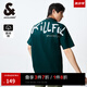 杰克·瓊斯（JACK&JONES）25年男裝春夏重磅純棉寬松休閑多色短袖T恤男小眾個性上衣情侶款 E52園林綠色 M