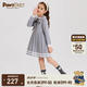 PawinPaw【學(xué)院風(fēng)】卡通小熊童裝春季女童淑女長(zhǎng)袖連衣裙 灰色/15 140 cm