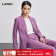 藍(lán)地（LANDI）紫色羊毛通勤氣質(zhì)西服外套女秋季新款收腰西裝 紫色 M