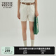 Teenie Weenie小熊牛仔褲2025春夏季薄款寬松復(fù)古高腰短褲休閑直筒褲 象牙白 M