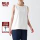 無印良品（MUJI） Walker 女式防紫外線性能吸汗速干無袖T恤防曬衣 BIE04A3S 米白色 L （165/88A）