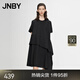 JNBY/江南布衣春夏連衣裙女A型一?？凼缗灰?guī)則寬松優(yōu)雅5N4G13390 001/本黑 S