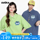 古由卡（GUUKA）情侶裝t恤潮牌短袖男士上衣服夏季2025新款打底衫休閑寬松半截袖 中灰色 F6625 L