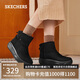 斯凱奇（Skechers）女鞋高幫百搭時(shí)尚厚底增高雪地靴加絨保暖短靴休閑鞋女靴114759