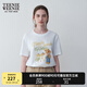 Teenie Weenie女裝簡(jiǎn)約時(shí)尚夏裝清新多巴胺大熊短袖T恤打底衫 白色 S (160)