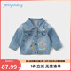 JELLYBABY【女童牛仔外套】春季童裝新款兒童外套寶寶牛仔衣 牛仔藍 140