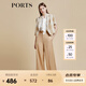 PORTS寶姿商場(chǎng)同款春夏新款女裝“Crop Top格紋短西裝”LD8J086PFD122 亞麻淺金混色 M (6)