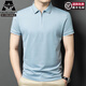 AJGNEAMAIN意大利輕奢男裝2025夏季新款男士短袖T恤衫涼爽商務(wù)休閑百搭上衣 26610-蘭色【透氣親膚免燙款】 XL 180/52【建議155-170斤】