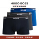 雨果博斯（HUGO BOSS） 七夕情人節(jié)禮物男士平角內(nèi)褲3條裝 50475274 487深藍(lán)/灰色/藍(lán)色L