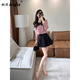 她芙（tafu）品牌女裝小香風(fēng)連衣裙套裝女2025年春秋新款氣質(zhì)名媛粗花呢a字裙 圖片色 M