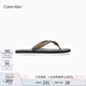 Calvin KleinJeans【七夕禮物】25夏男ck字母沙灘泳池人字拖涼拖鞋YM01265 0GM-太空黑 42