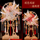 【高檔楠竹扇架+禮盒禮袋包裝】送新娘閨蜜團(tuán)扇結(jié)婚新娘高級(jí)成品diy手工自制材料包雙面喜扇秀禾中國(guó)風(fēng)出嫁 【5號(hào)款】 材料包diyx喜扇+扇架+全透明禮盒