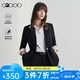 G2000【舒適彈性】女裝2025夏商場(chǎng)同款舒彈戧駁領(lǐng)正裝西服外套【合G2】 提花-黑色西裝26寸 L /38