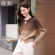 香影【焦糖拿鐵】漸變咖色針織衫女2026春季新款長(cháng)袖套頭毛衣上衣 咖色 S 155/80A/85-95斤