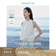 茵曼（INMAN）萊賽爾掛脖露肩襯衫2025夏女裝新款吊帶無(wú)袖上衣 米白色 L