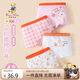 Classic Teddy女童內(nèi)褲兒童平角褲中大童裝四角褲四條裝抑菌短褲 橘子白熊 120 