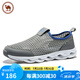 駱駝牌網(wǎng)鞋透氣套腳休閑慢跑舒適厚底網(wǎng)面男鞋W012303560深灰/寶藍(lán)38