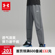 安德瑪（Under Armour）男童長褲春秋速干吸濕松緊收口休閑百搭訓(xùn)練梭織運(yùn)動(dòng)褲253123130